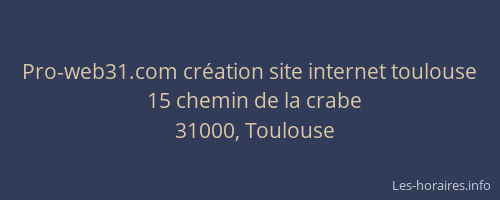 Pro-web31.com création site internet toulouse