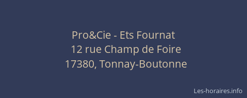 Pro&Cie - Ets Fournat