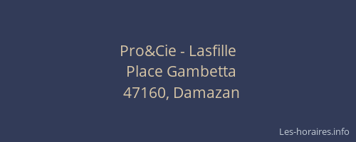 Pro&Cie - Lasfille