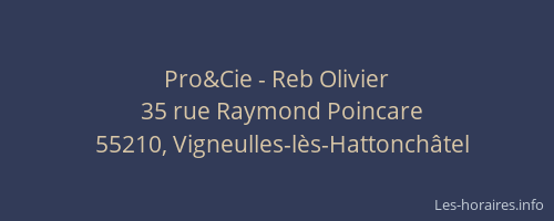 Pro&Cie - Reb Olivier