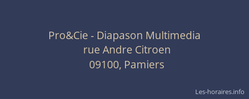 Pro&Cie - Diapason Multimedia
