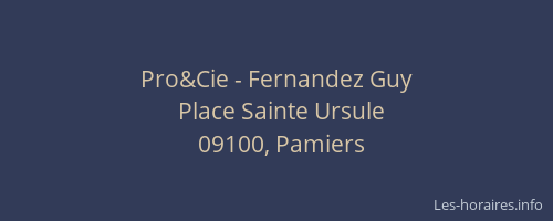 Pro&Cie - Fernandez Guy
