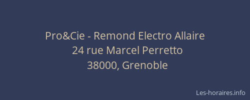 Pro&Cie - Remond Electro Allaire