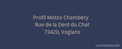 Profil Motos Chambéry