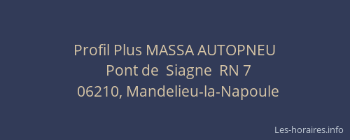 Profil Plus MASSA AUTOPNEU