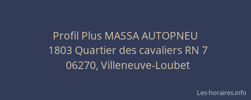 Profil Plus MASSA AUTOPNEU