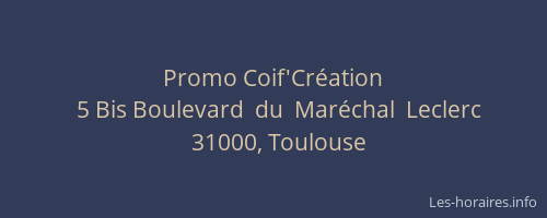 Promo Coif'Création