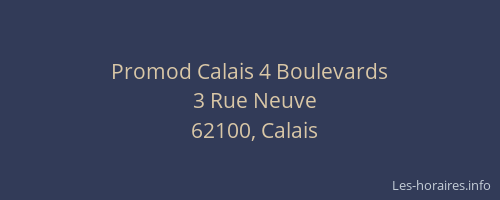 Promod Calais 4 Boulevards