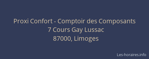 Proxi Confort - Comptoir des Composants