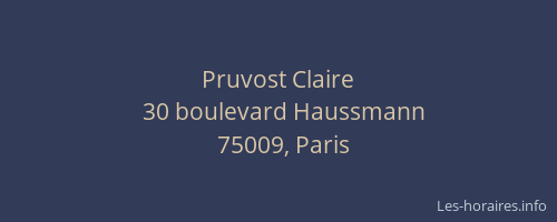 Pruvost Claire