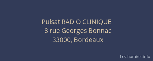 Pulsat RADIO CLINIQUE