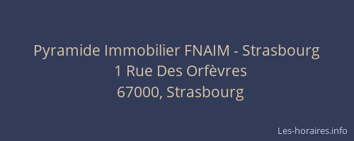 Pyramide Immobilier FNAIM - Strasbourg