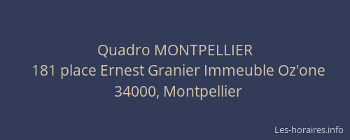 Quadro MONTPELLIER