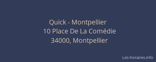 Quick - Montpellier