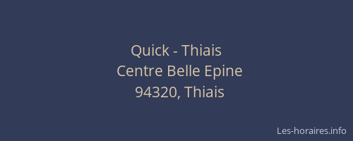Quick - Thiais
