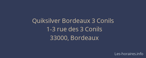 Quiksilver Bordeaux 3 Conils