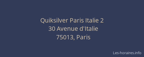 Quiksilver Paris Italie 2