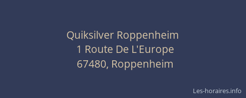 Quiksilver Roppenheim