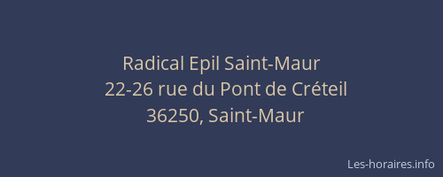 Radical Epil Saint-Maur