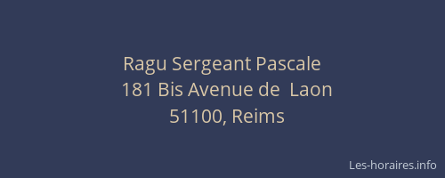 Ragu Sergeant Pascale