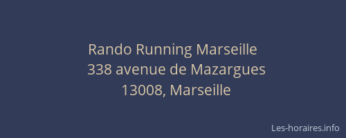 Rando Running Marseille
