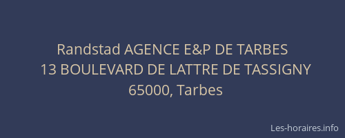 Randstad AGENCE E&P DE TARBES