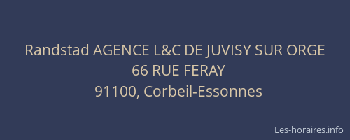 Randstad AGENCE L&C DE JUVISY SUR ORGE