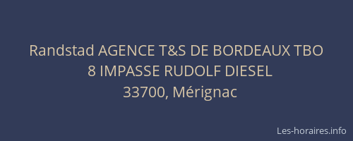 Randstad AGENCE T&S DE BORDEAUX TBO