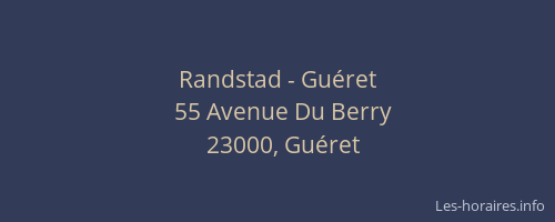Randstad - Guéret