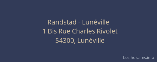Randstad - Lunéville