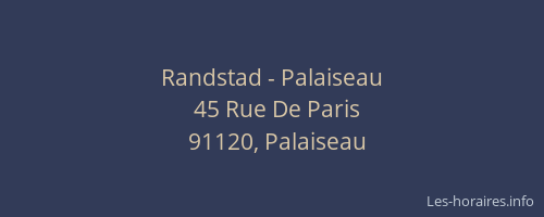 Randstad - Palaiseau
