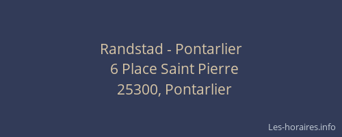 Randstad - Pontarlier