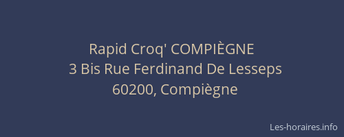 Rapid Croq' COMPIÈGNE