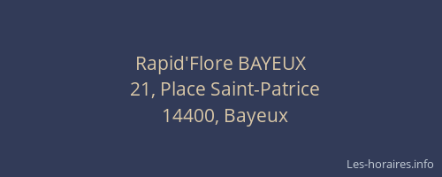 Rapid'Flore BAYEUX