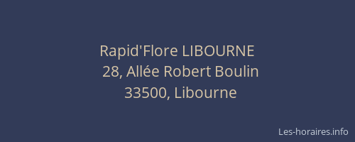 Rapid'Flore LIBOURNE