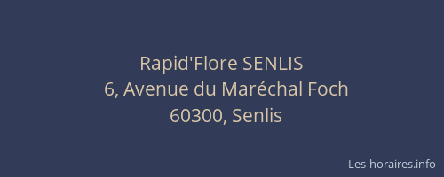 Rapid'Flore SENLIS
