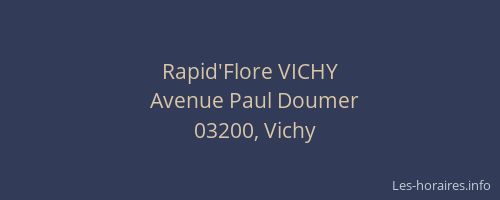 Rapid'Flore VICHY