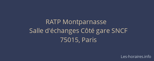 RATP Montparnasse 