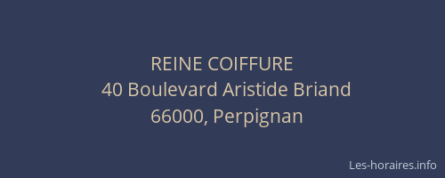 REINE COIFFURE