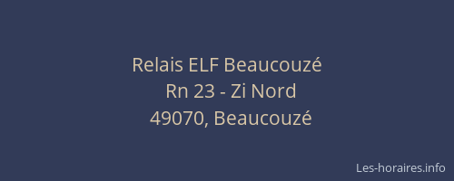 Relais ELF Beaucouzé