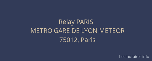 Relay PARIS