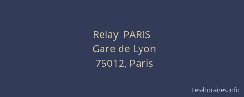 Relay  PARIS