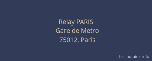 Relay PARIS