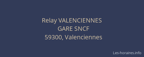 Relay VALENCIENNES