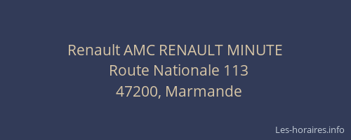 Renault AMC RENAULT MINUTE