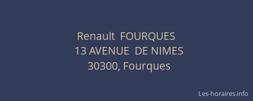 Renault  FOURQUES