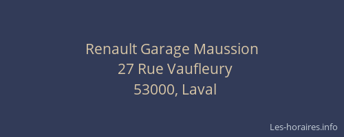 Renault Garage Maussion