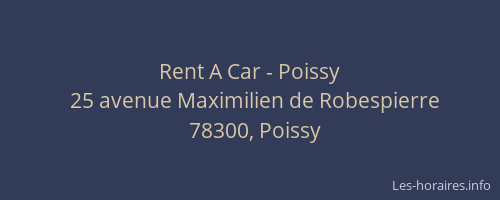 Rent A Car - Poissy