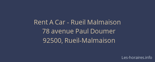 Rent A Car - Rueil Malmaison