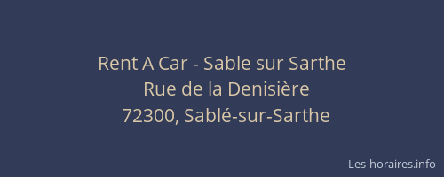 Rent A Car - Sable sur Sarthe